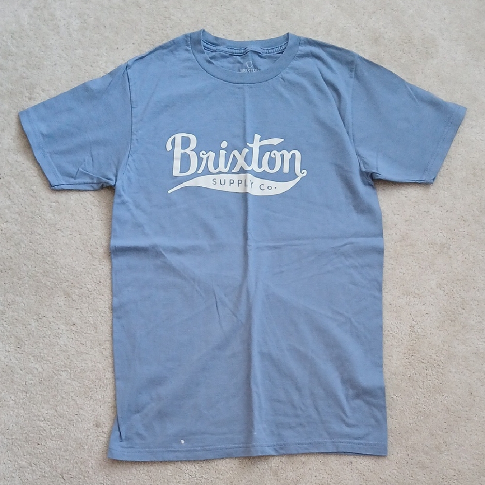 Brixton Blue cotton Short Sleeve Tee